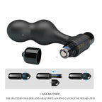Plug anal vibrateur silicone noir 10 modes — détail base