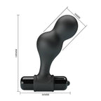 Plug anal vibrateur silicone noir 10 modes — emballage produit
