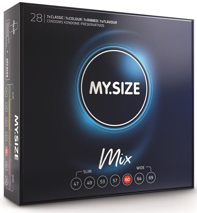 Préservatifs assortis largeur boîte de 28 — vue principale