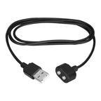 Câble de charge USB magnétique noir — vue de profil