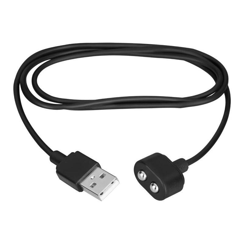 Câble de charge USB magnétique noir — vue de profil