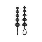 Chapelet anal en silicone perles graduées — vue de profil