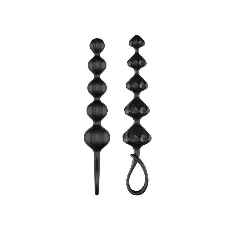 Chapelet anal en silicone perles graduées — vue de profil