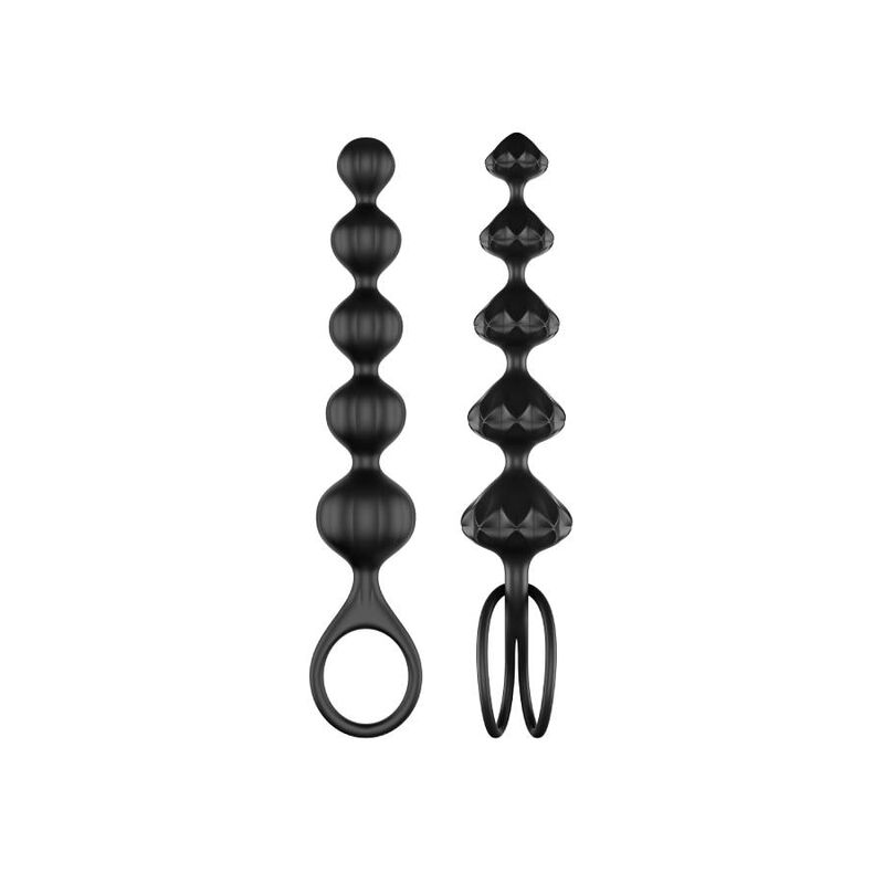 Chapelet anal en silicone perles graduées — vue de dos