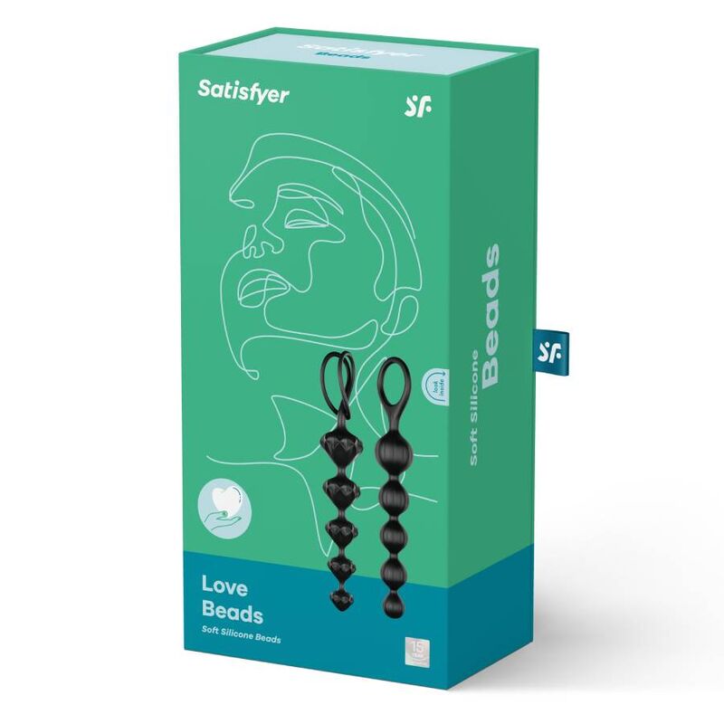 Chapelet anal en silicone perles graduées — détail texture surface