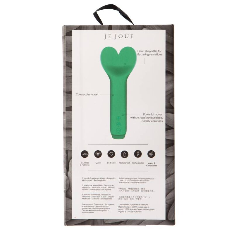 Mini vibromasseur bullet à pointe cœur Amour — vue rapprochée