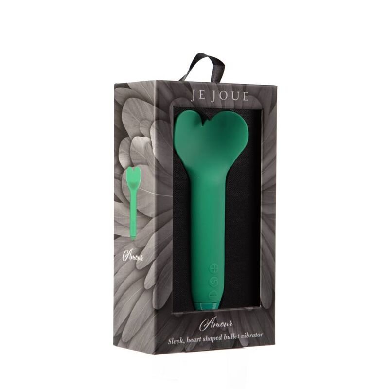 Mini vibromasseur bullet à pointe cœur Amour — détail texture surface