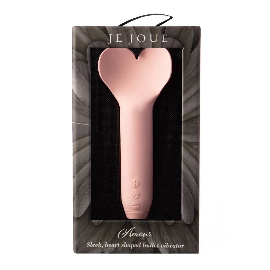 Mini vibromasseur bullet à pointe cœur Amour — finition matière