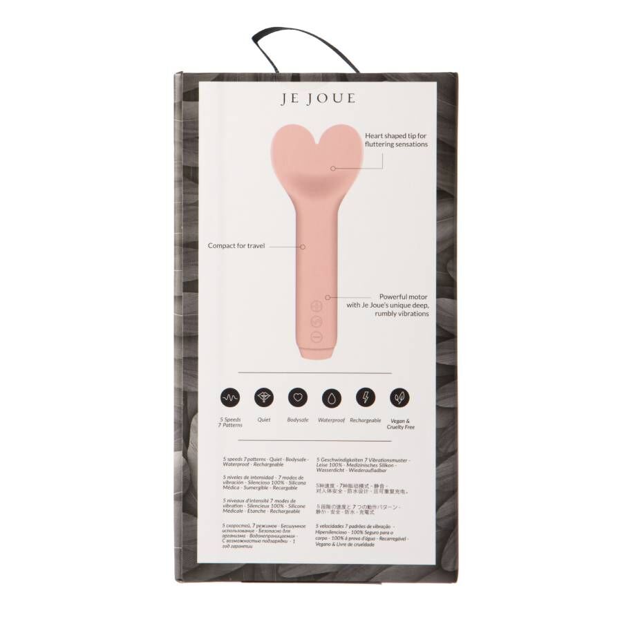 Mini vibromasseur bullet à pointe cœur Amour — détail design