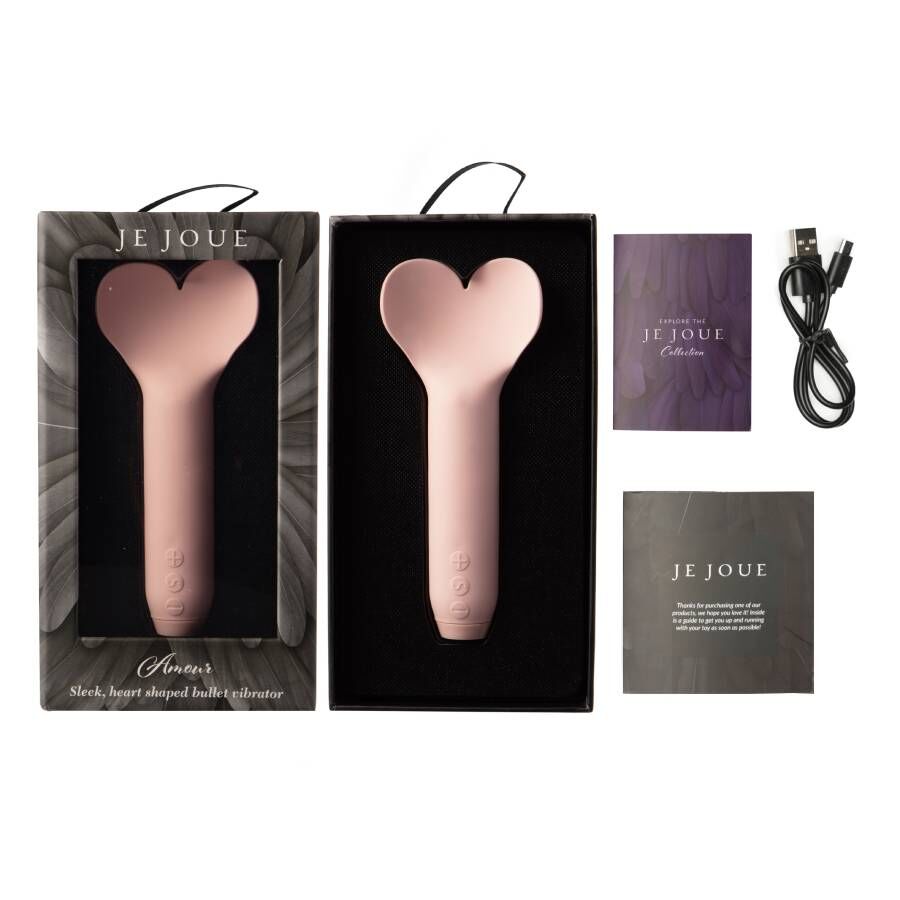 Mini vibromasseur bullet à pointe cœur Amour — angle alternatif