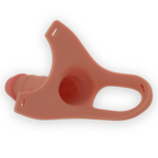 Harnais Intense en silicone seul, forme triangulaire avec anneau et gaine phallique couleur chair