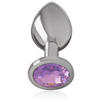 Plug anal métal Intense avec cristal violet, coloris disponible dans le coffret Sortie en couple 2