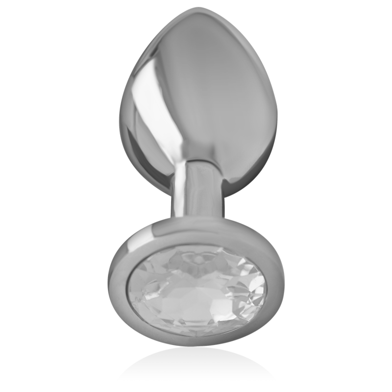 Plug anal métal Intense avec cristal transparent, coloris cristal disponible dans le coffret Sortie en couple 2