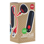 Mini vibromasseur bullet rechargeable noir — vue de profil