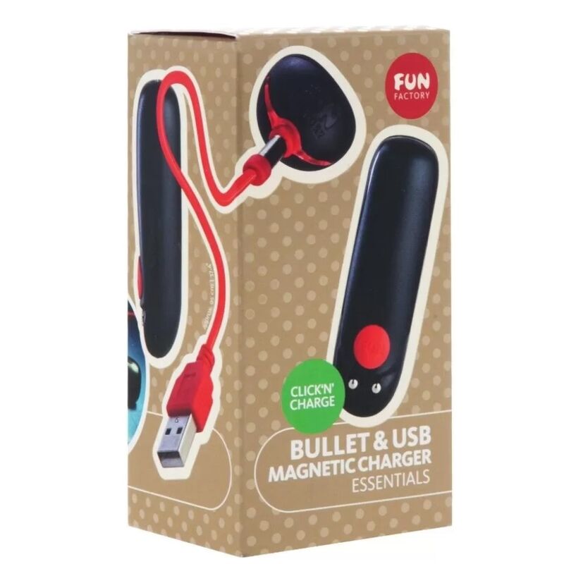 Mini vibromasseur bullet rechargeable noir — vue de profil