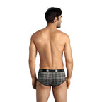 Slip homme microfibre à carreaux Balance — détail produit
