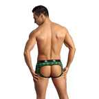 Jockstrap homme sexy à carreaux en lycra — vue principale