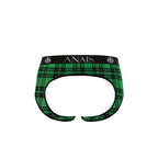 Jockstrap homme sexy à carreaux en lycra — vue de dos