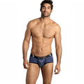 Boxer homme en satin rayé Naval — vue principale