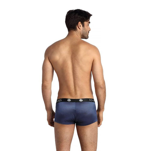 Boxer homme tulle et rayures satinées Naval — détail produit