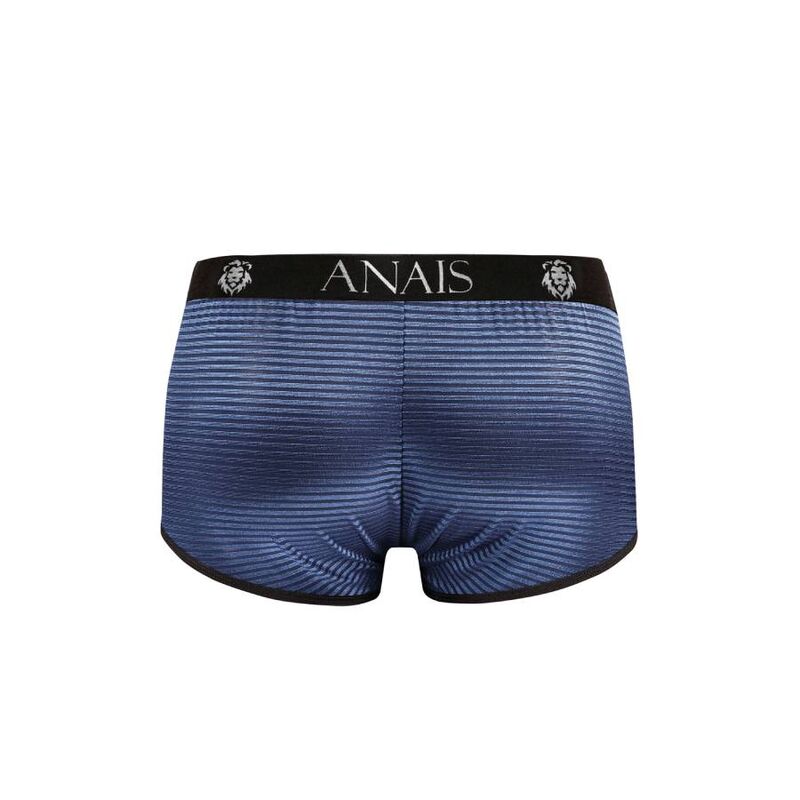 Boxer homme tulle et rayures satinées Naval — vue de dos