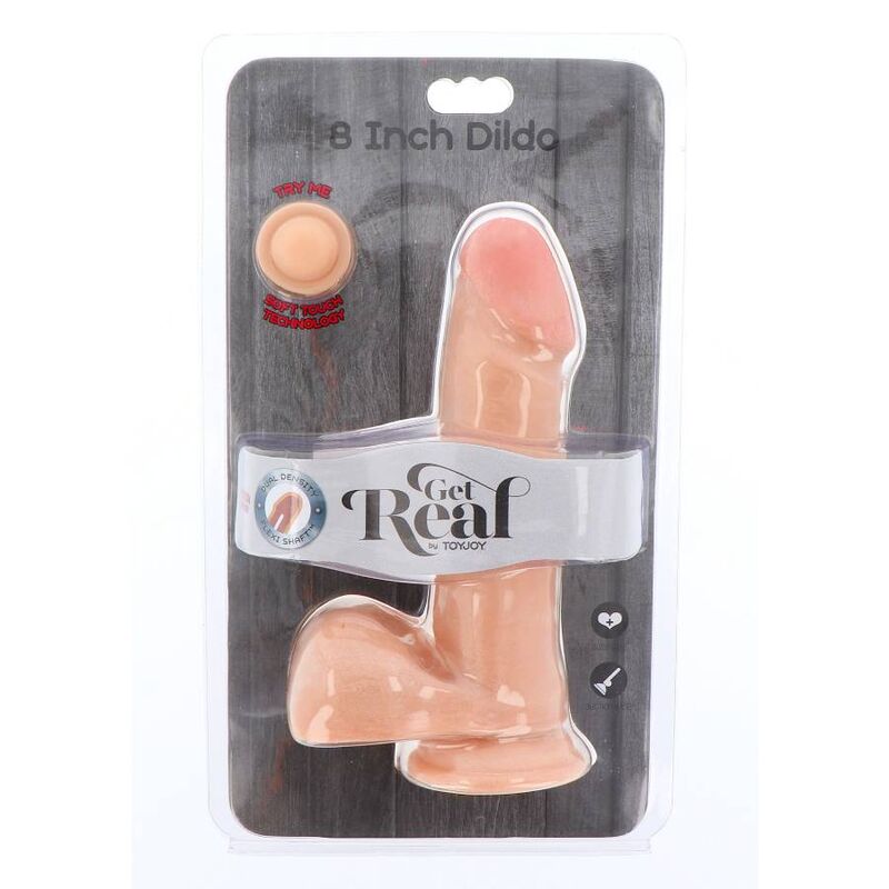 get real gode double densite 18 cm balles peau