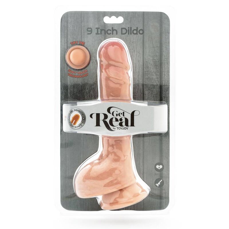 get real gode double densite 25 5 cm balles peau