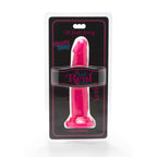 Blister 7.5 Inch Dong Get Real : grand gode rose lisse double densite sous emballage, sextoy a ventouse, packaging noir et rose de la marque