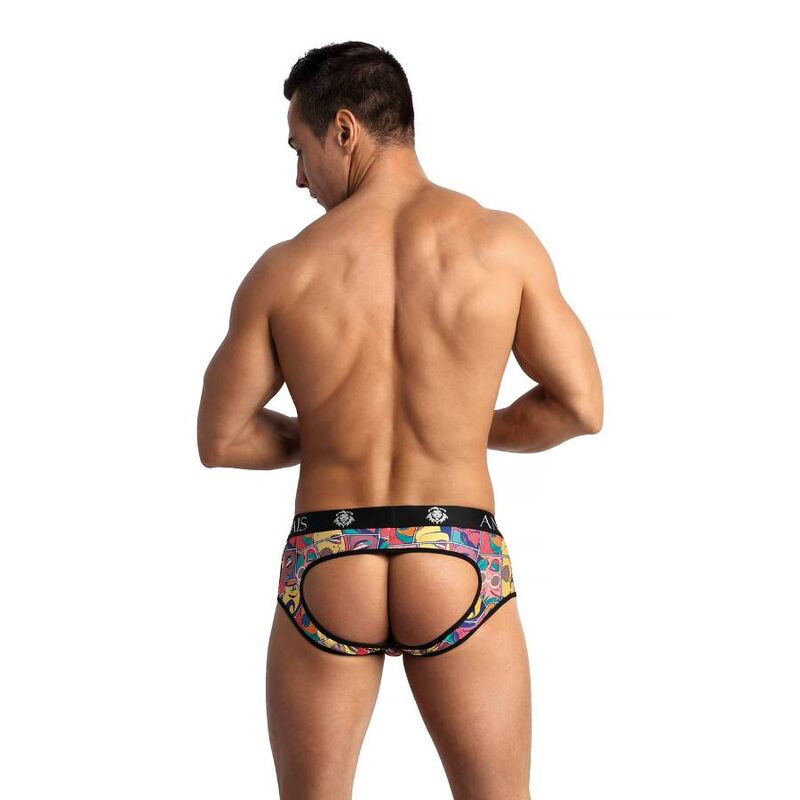 Jockstrap homme Comics modal fesses ouvertes — détail texture surface