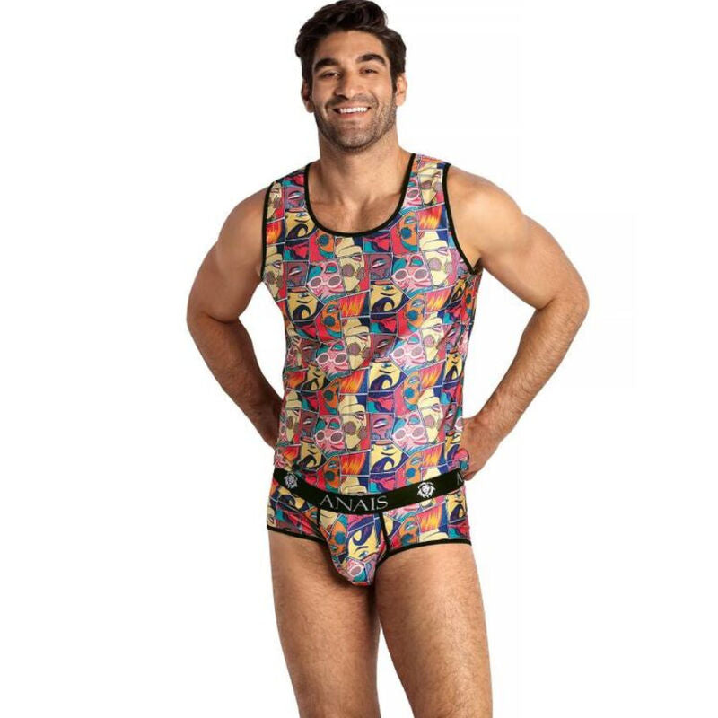 Débardeur homme Comics modal polyamide — détail base
