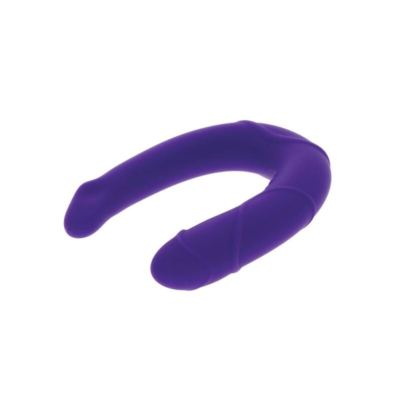 Double gode réaliste en silicone forme U — détail texture surface