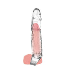 Extension Get Real transparente avec silhouette rose en transparence illustrant le port sur le sexe