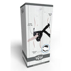 Harnais strap-on Get Real noir avec anneaux silicone — détail base