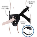 Harnais strap-on Get Real noir avec anneaux silicone — vue principale