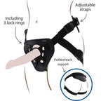 Harnais strap-on Get Real noir avec anneaux silicone — vue principale