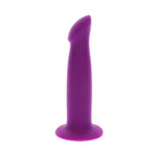 Gode ventouse en silicone violet — vue de profil