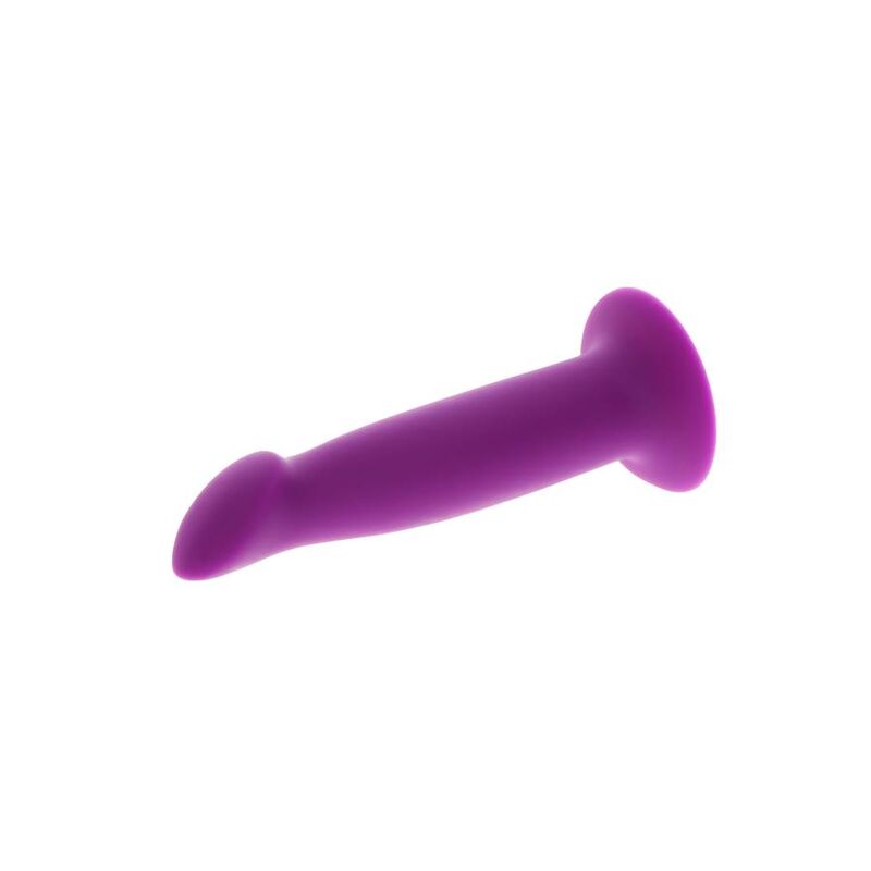 Gode ventouse en silicone violet — vue de dos