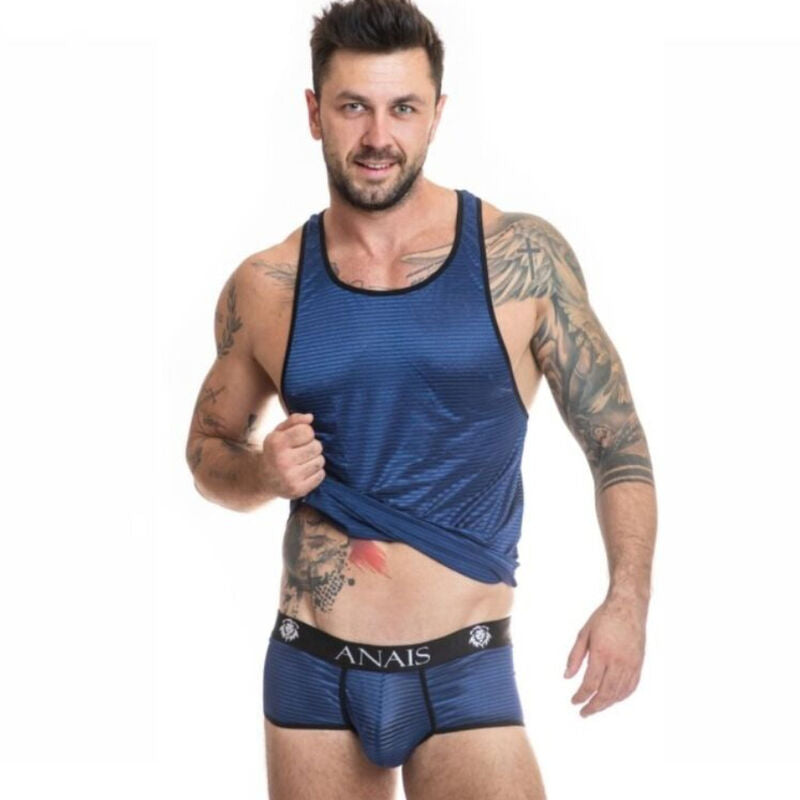 Débardeur homme satin viril Naval