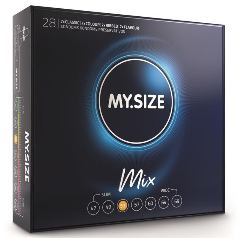my size mix preservatifs 53 mm 28 unites