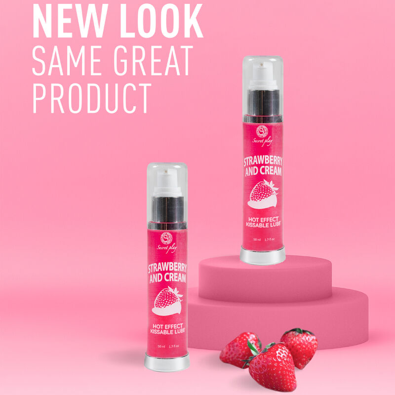 Lubrifiant 2-en-1 effet chaleur fraise et crème 50 ml — vue de dos
