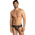 Slip homme imprimé roses et têtes de mort — détail texture surface