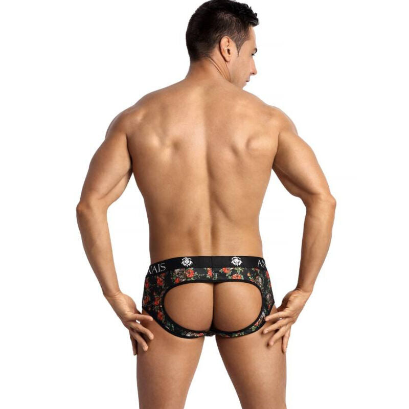 Jockstrap homme Power roses et têtes de mort — détail texture surface