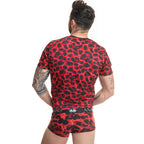 T-shirt homme microfibre Sauvage imprimé animalier — détail produit