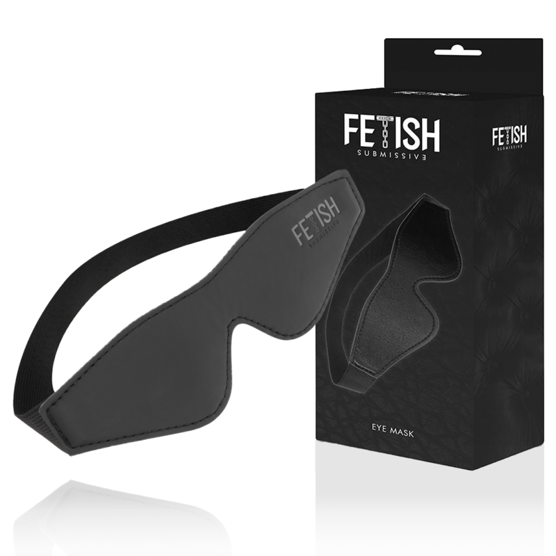 Masque BDSM en cuir végan doublé néoprène — détail produit