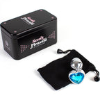 secretplay plug anal en metal coeur bleu petite taille 7 cm