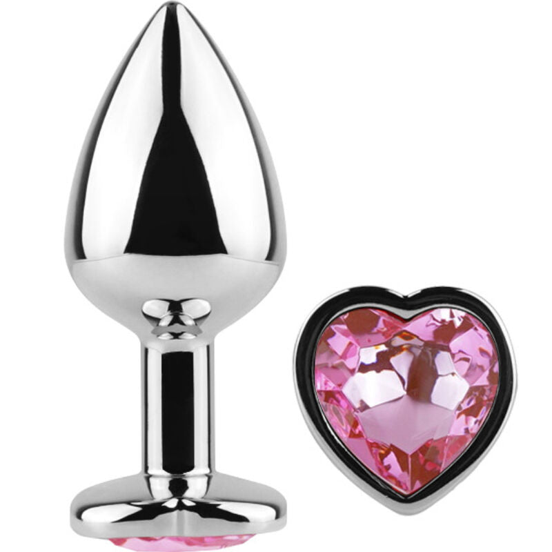 Plug anal bijou cœur en métal — détail base