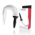 Plug anal silicone avec queue blanche — vue principale