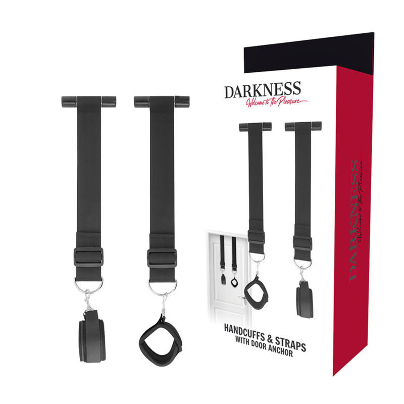 Menottes de porte bondage avec manchettes réglables — vue principale