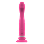 Gode vibrant silicone rose double densité Michelangelo — vue de profil