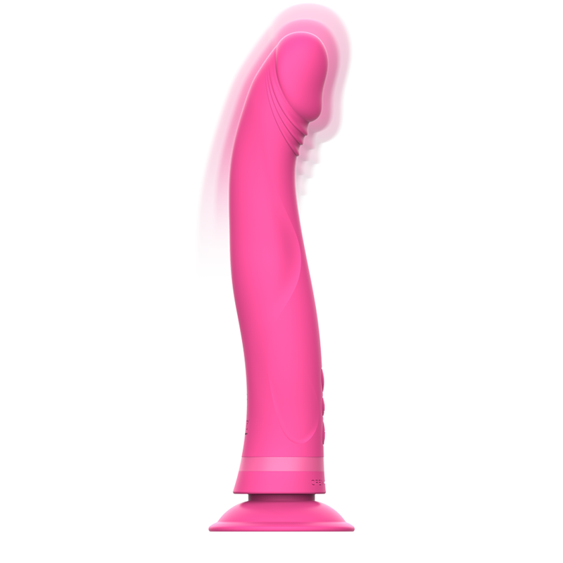 Gode vibrant silicone rose double densité Michelangelo — vue principale